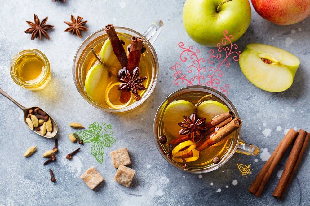 herbata zimowa z jabłkiem