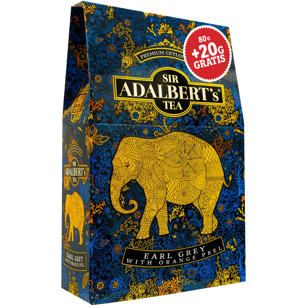 Thé Earl Grey à l'écorce d'orange d'Adalbert–80+20 gw carton