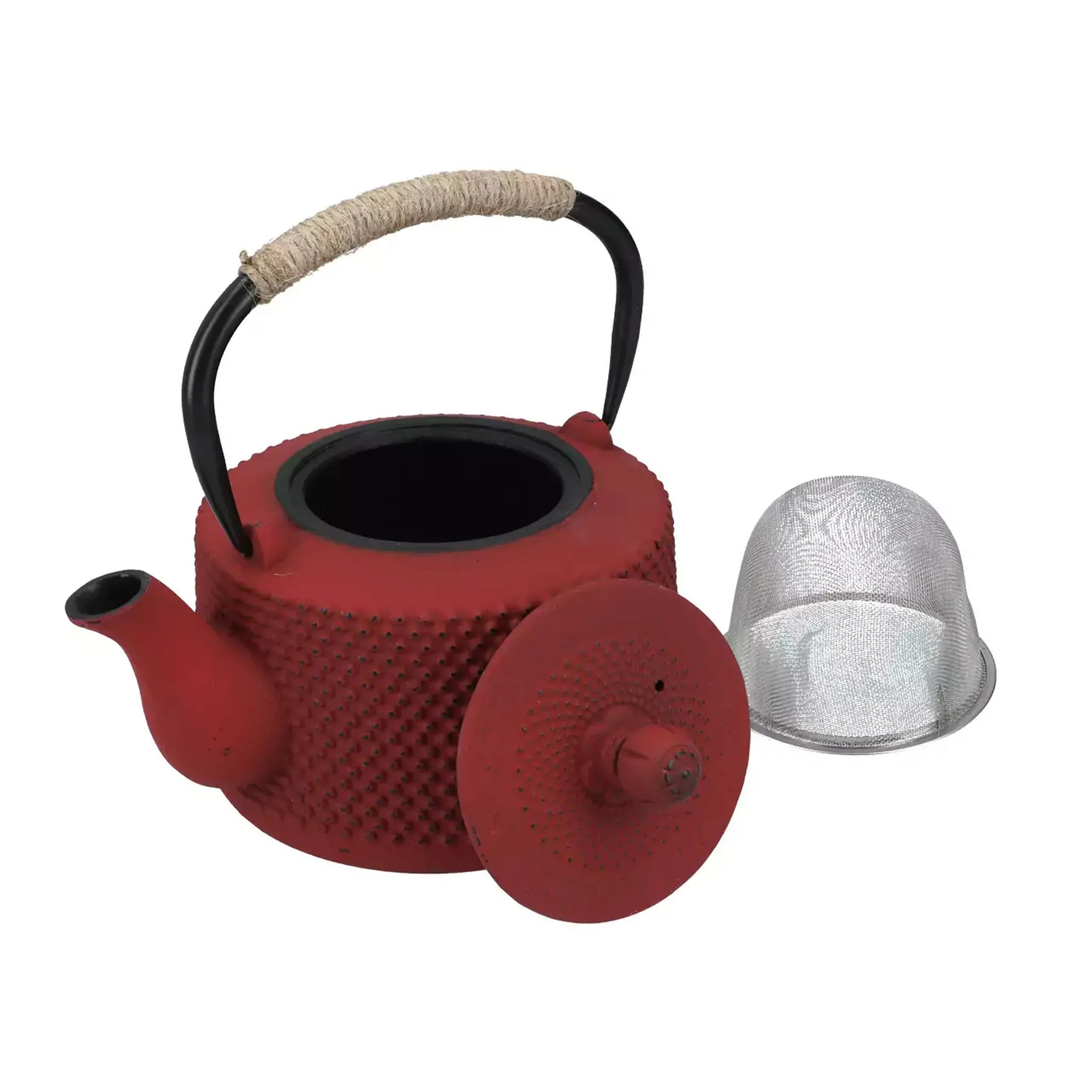 Bouilloire japonaise en fonte Tetsubin rouge (1000 ml)
