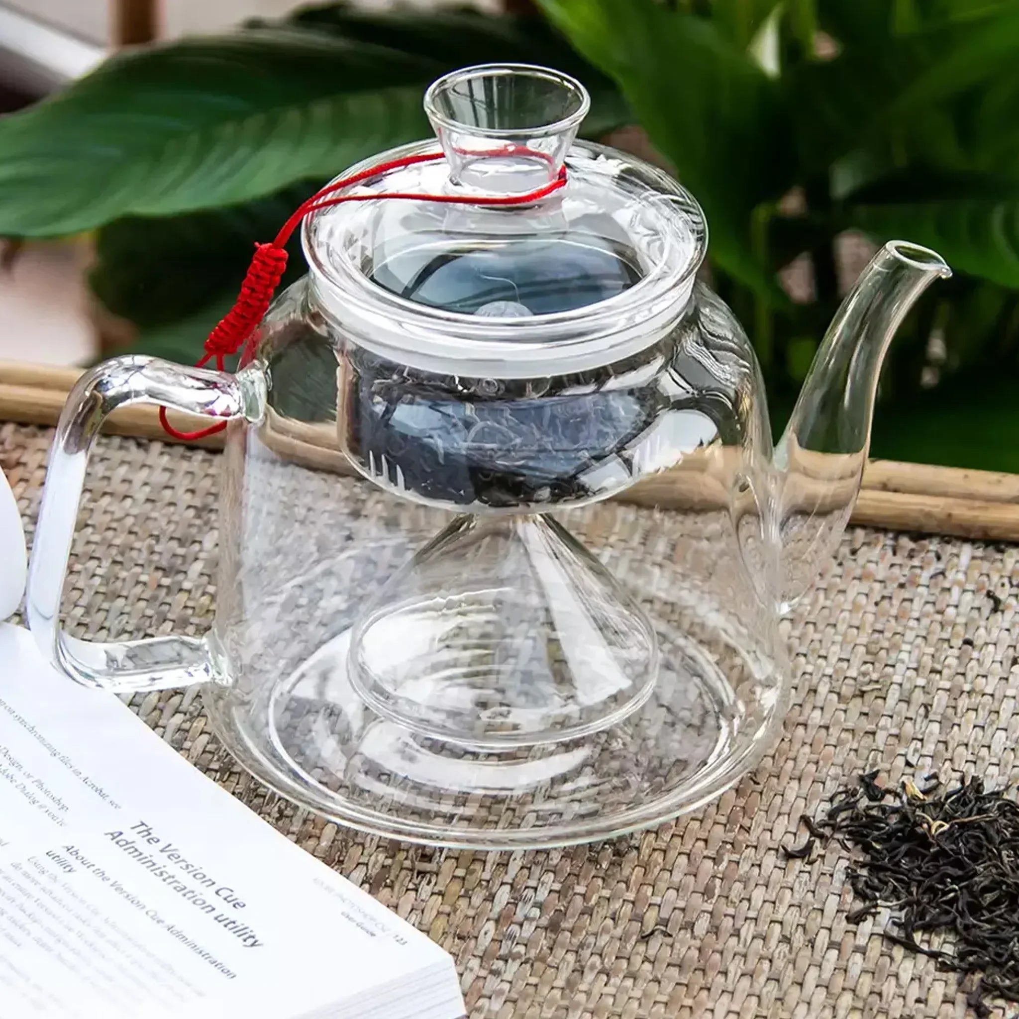 Large glass tea pot with infuser (1.2 L)