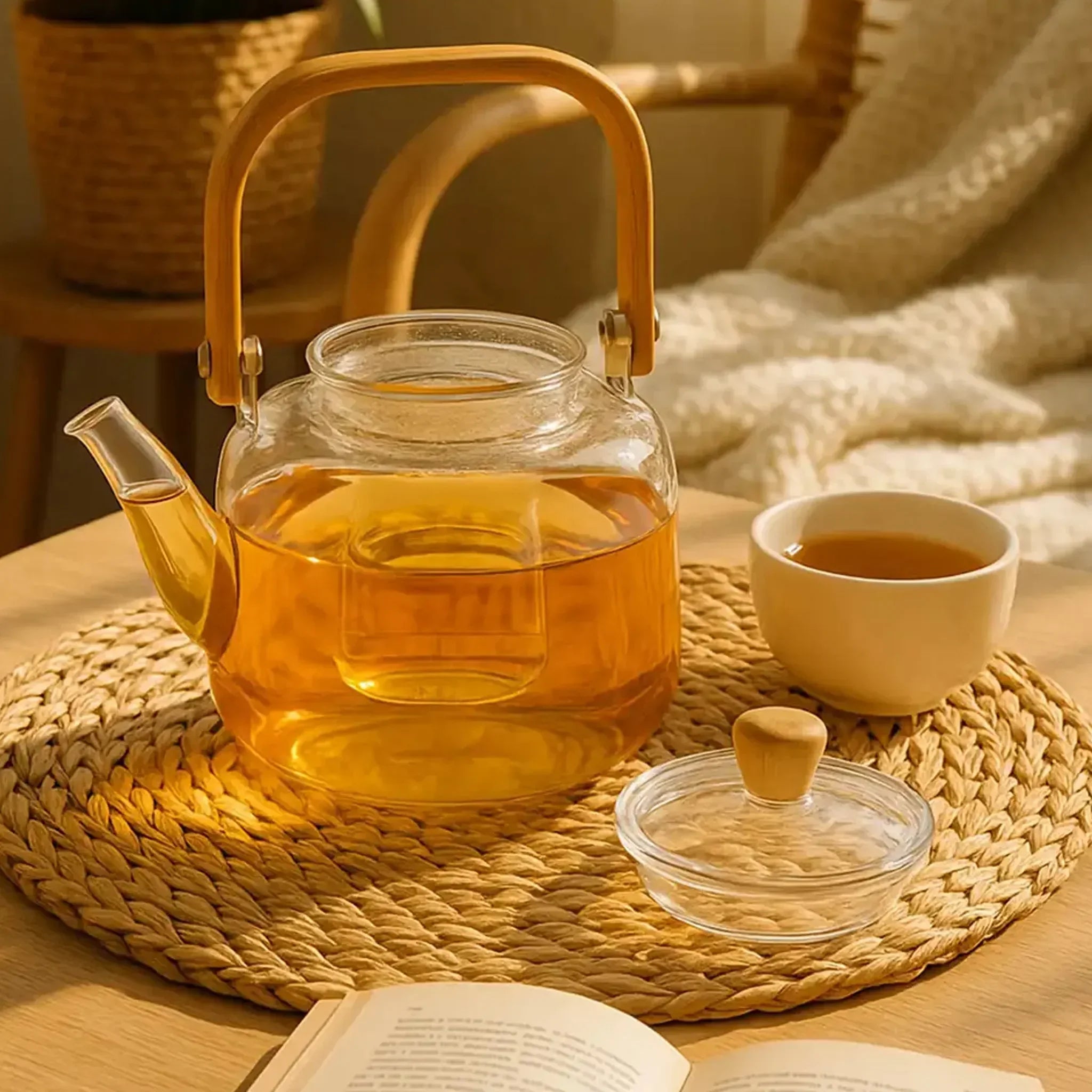 Bouilloire avec infuseur en verre (800 ml)