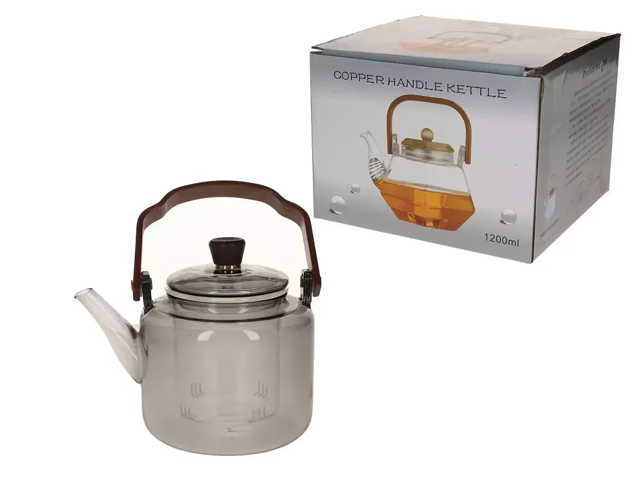 Brocca in vetro con infusore e colino in vetro (1000 ml)