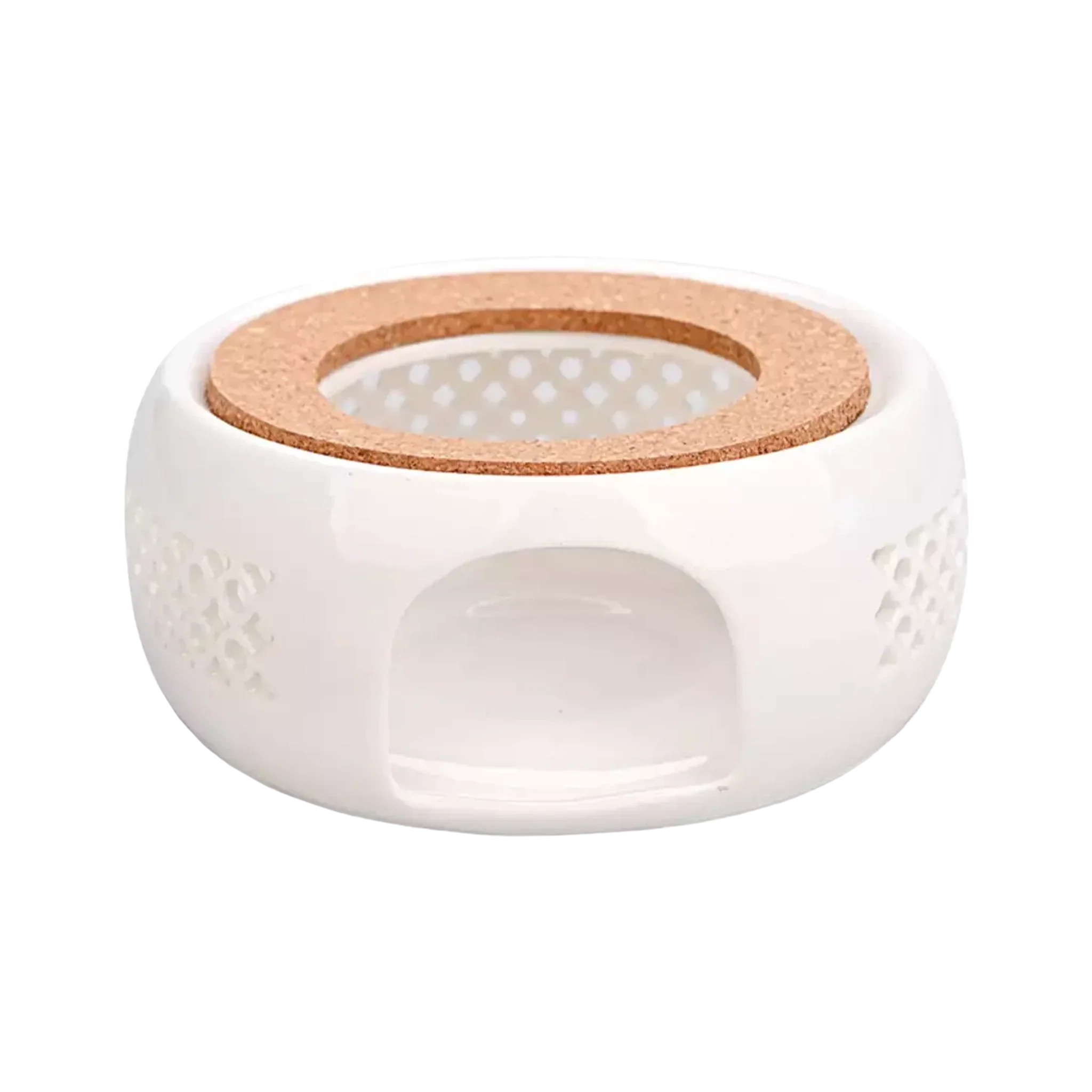 Podgrzewacz ceramiczny z drewnianym akcentem (14cm)