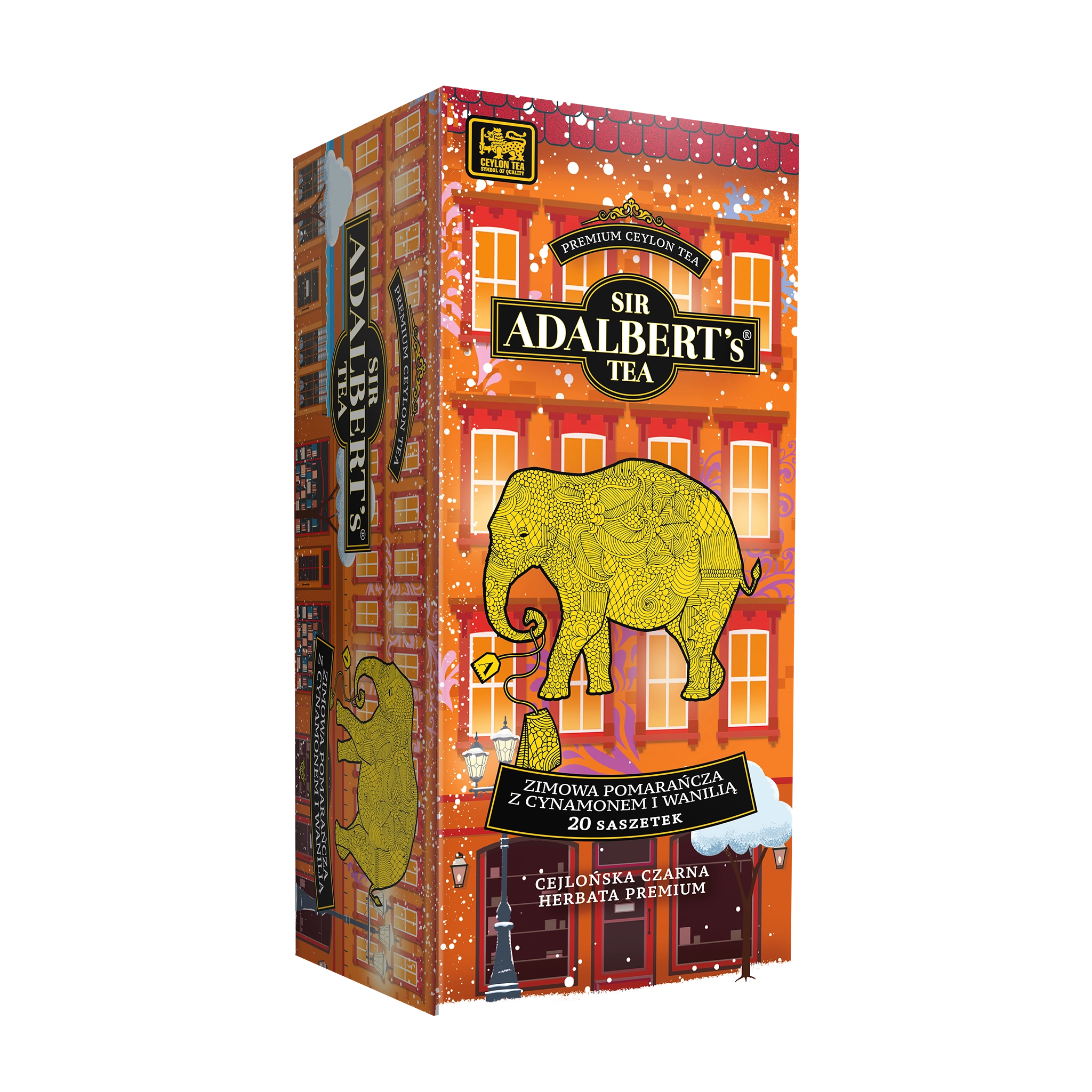 Adalbert's Tea ŚNIEŻNA POMARAŃCZA Z CYNAMONEM - 40 g w saszetkach