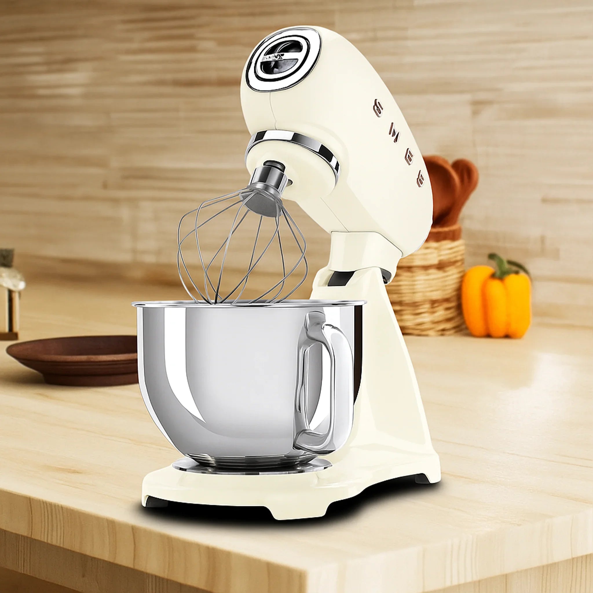 SMEG Cream Planetary Mixer SMF03CREU