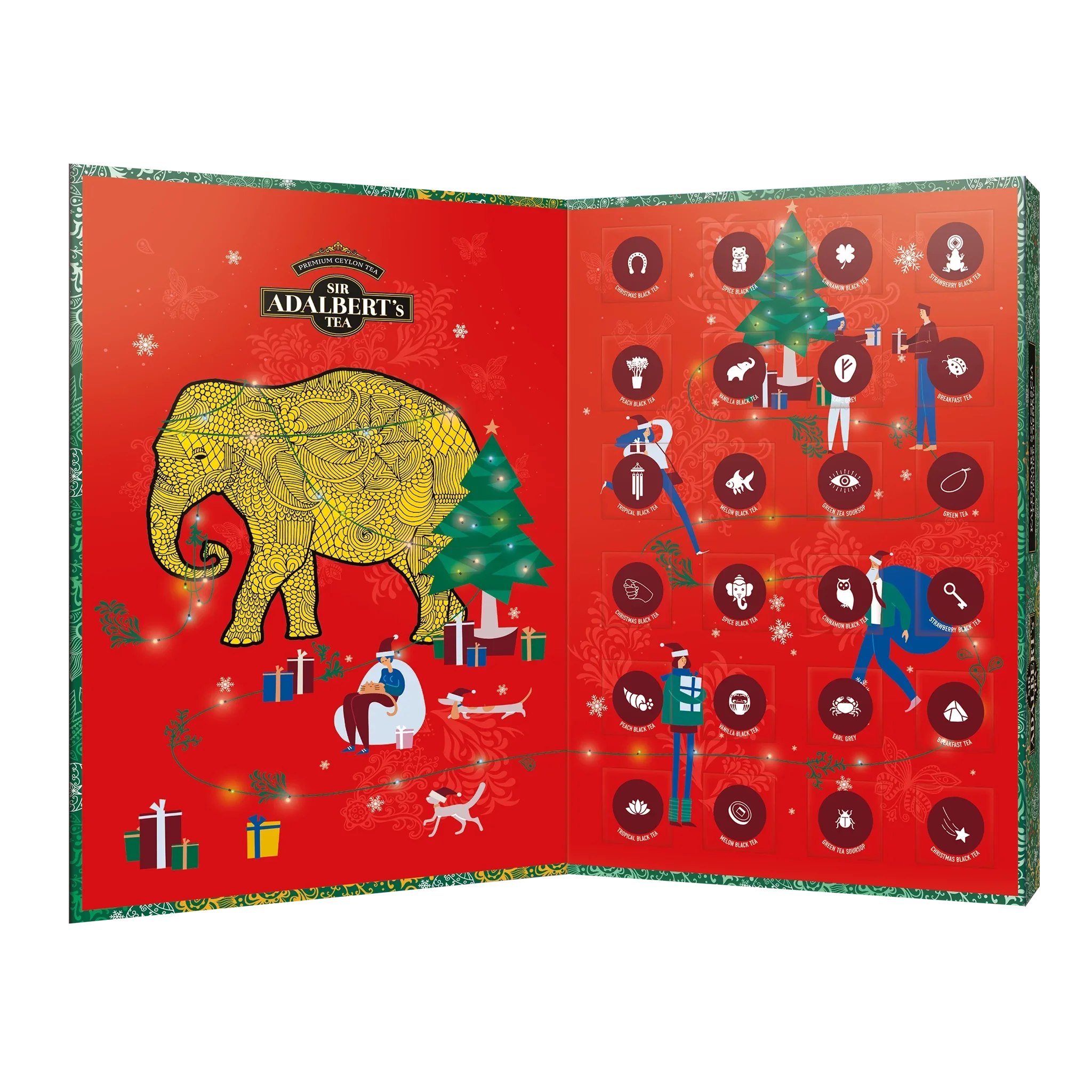 Adalbert's Tea HAPPINESS CALENDAR (GREEN)