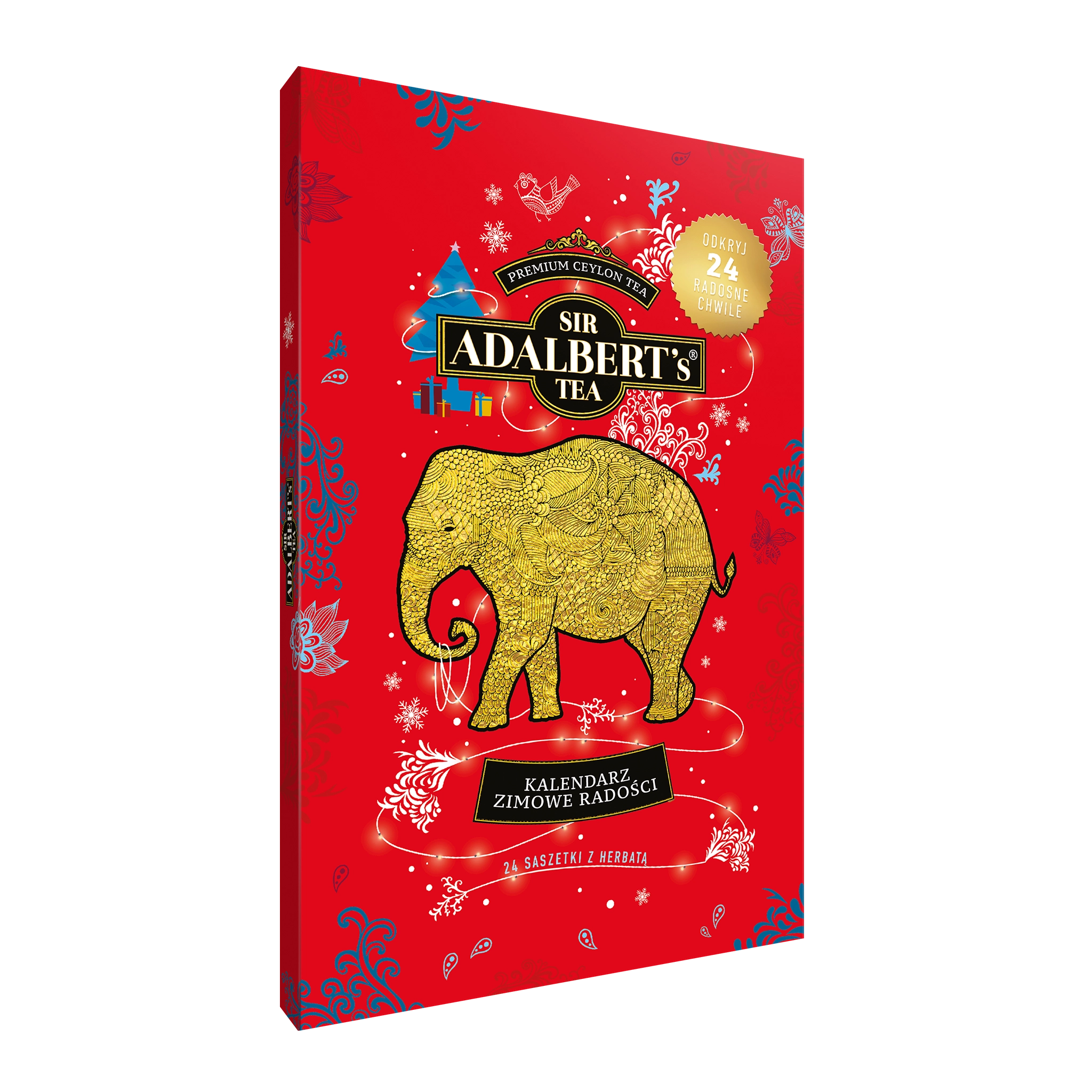 Adalbert's Tea KALENDARZ ADWENTOWY - ZIMOWE RADOŚCI (CZERWONY)
