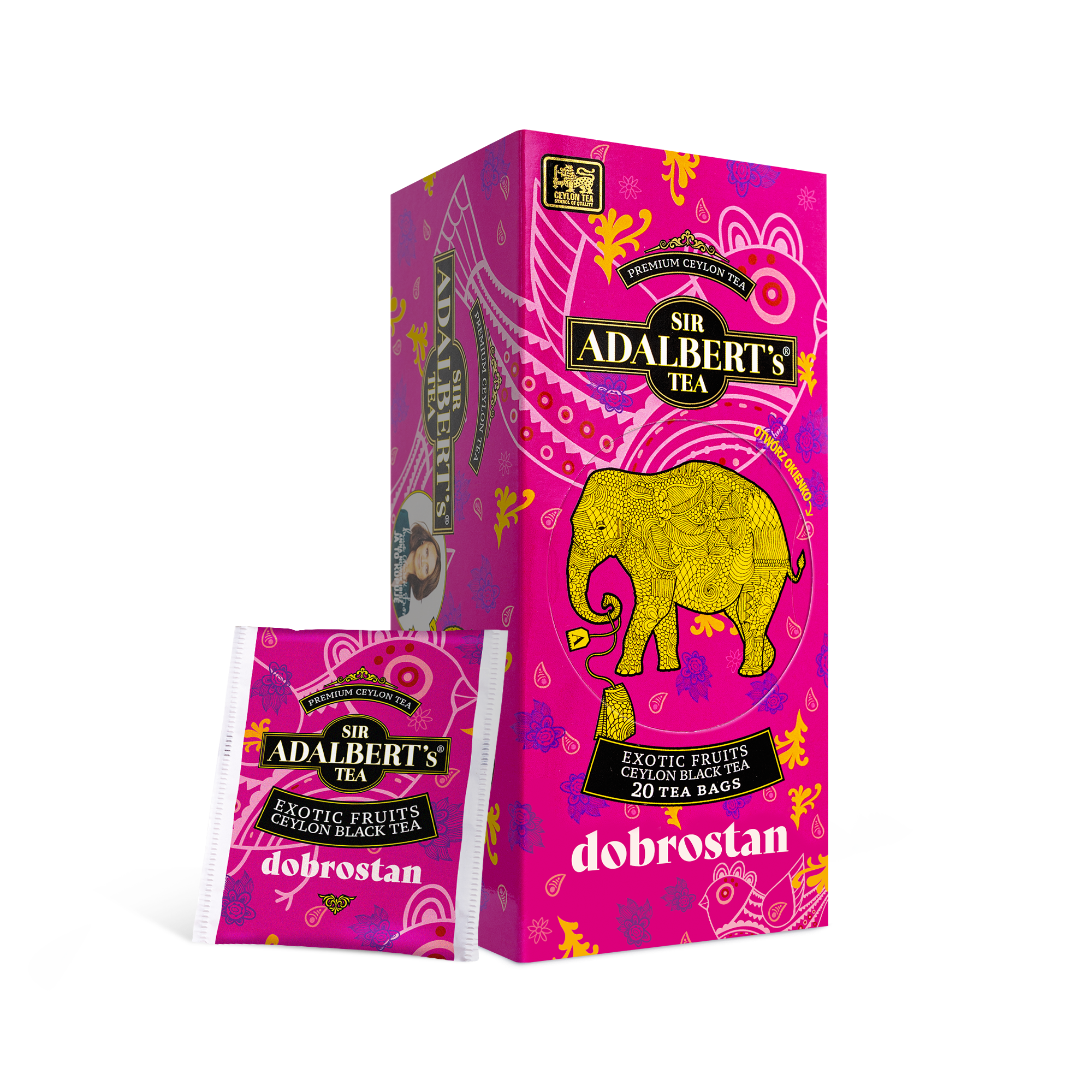 Adalberts Tee Exotische Früchte DOBOSTAN – 40 g im Beutel