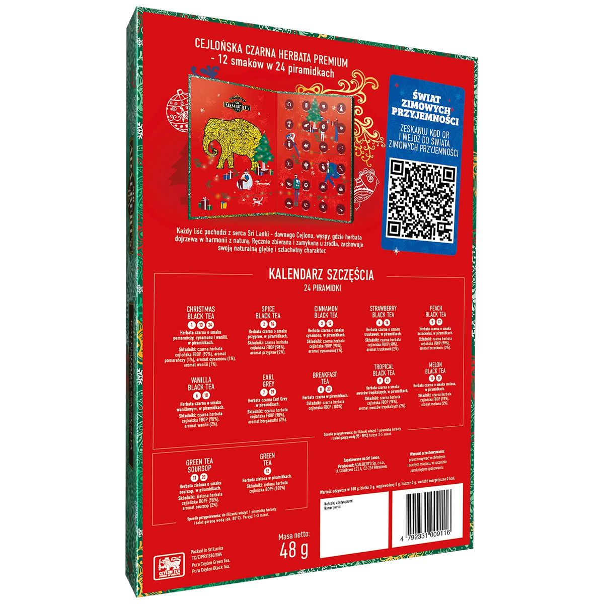 CALENDARIO DELLA FELICITÀ del Tè di Adalberto (VERDE)