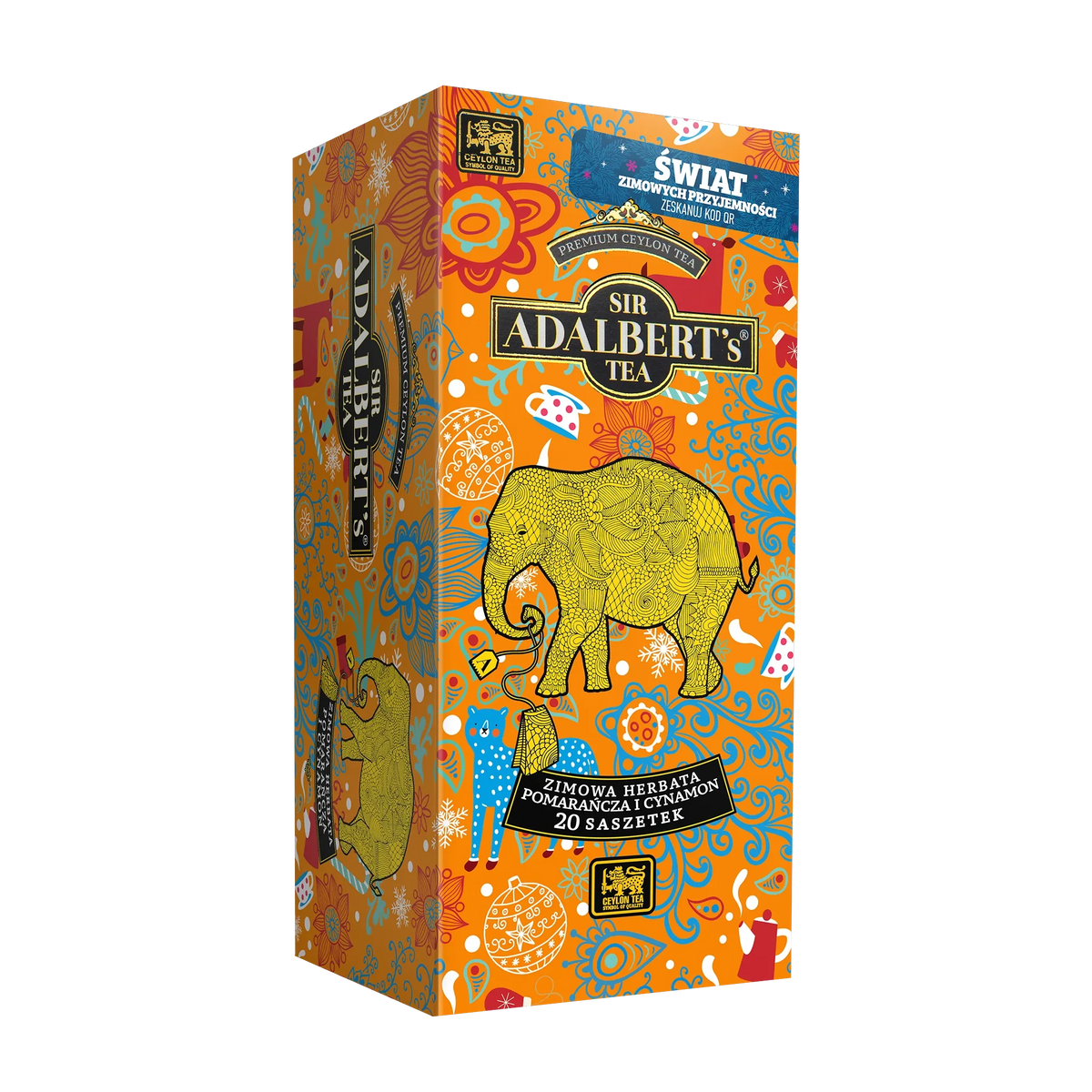 ADALBERT'S TEA Tè invernale Arancia e Cannella – bustine da 40 g