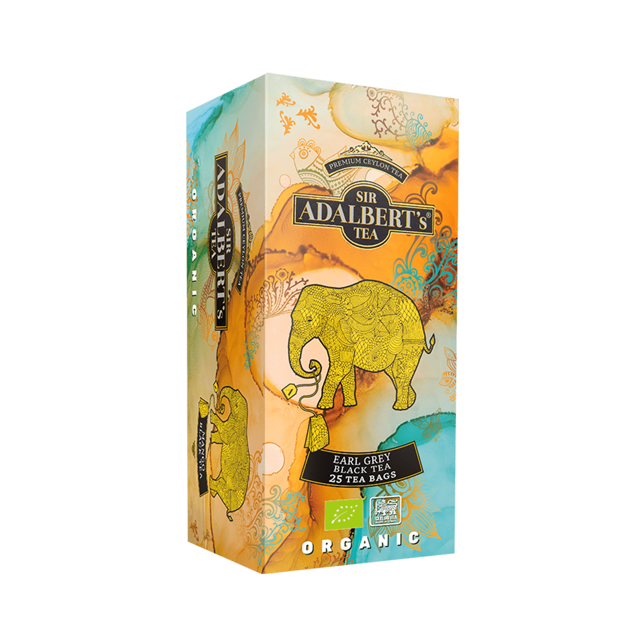 Opakowanie herbaty Sir Adalbert's Earl Grey organiczna czarna herbata 25 torebek