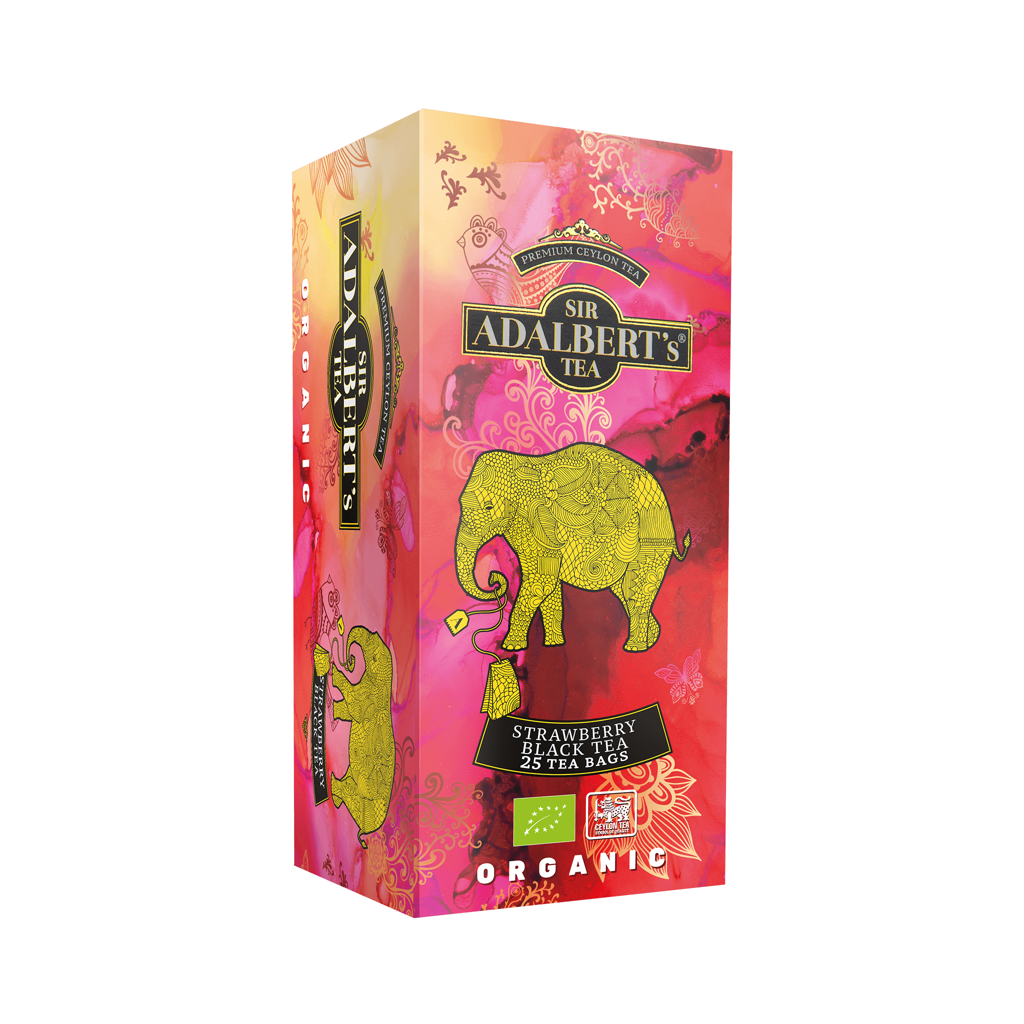 Adalbert's Tea STRAWBERRY Black Tea ORGANIC - 50g saszetki - Sir Adalbert's Tea