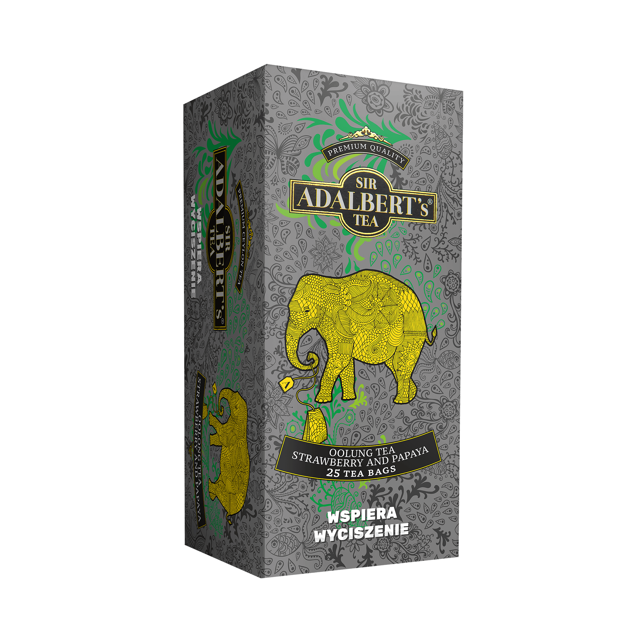 Adalbert's Tea OOLONG O SMAKU TRUSKAWEK I PAPAI - saszetki 50g - Sir Adalbert's Tea
