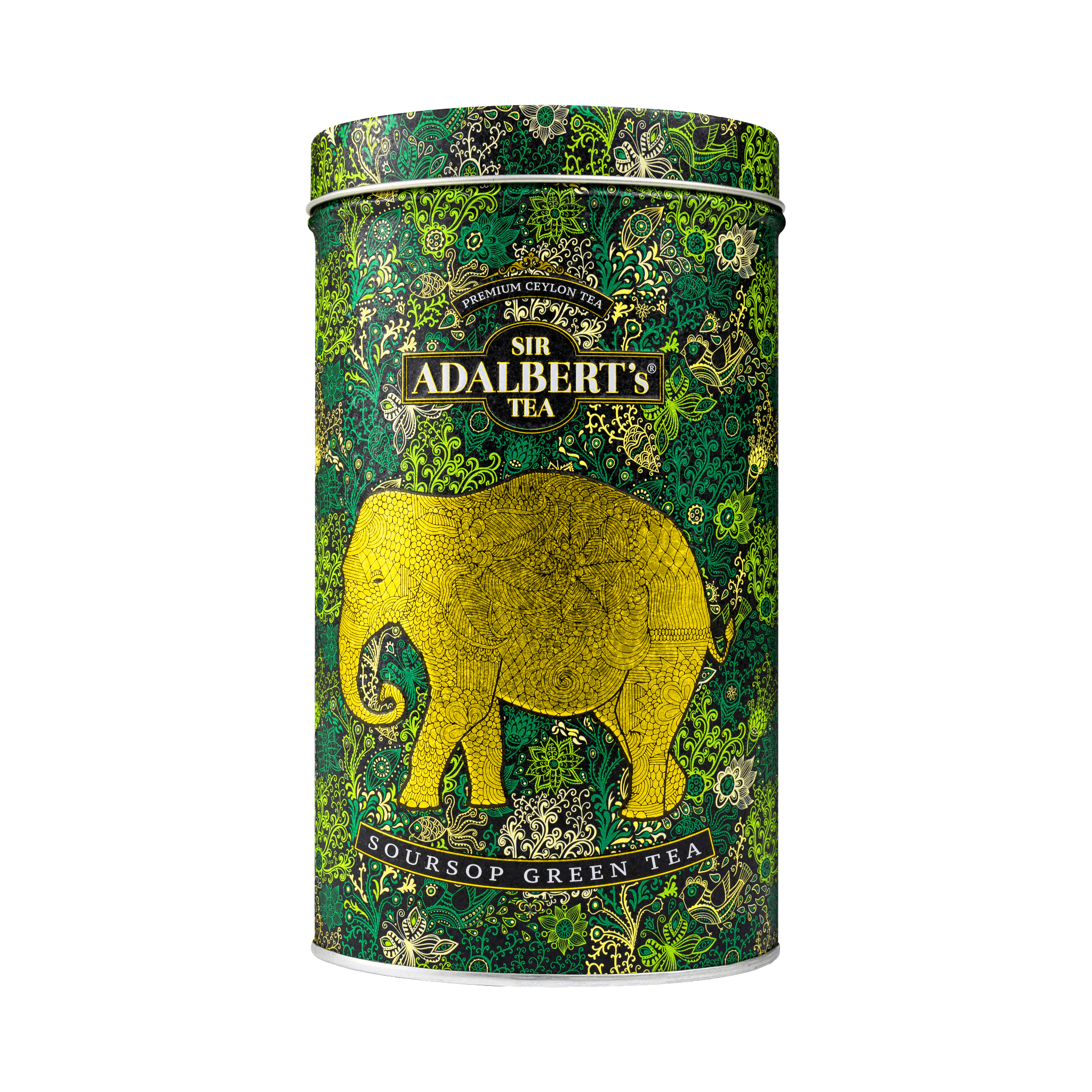 Adalbert's Tea SOURSOP GREEN TEA - liściasta 110g w puszce - Sir Adalbert's Tea