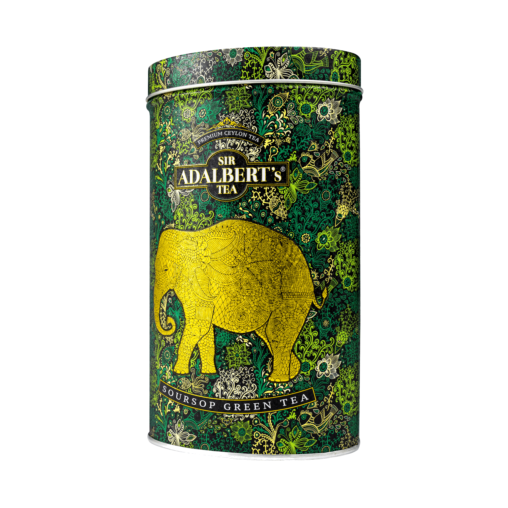 Adalbert's Tea SOURSOP GREEN TEA - liściasta 110g w puszce - Sir Adalbert's Tea
