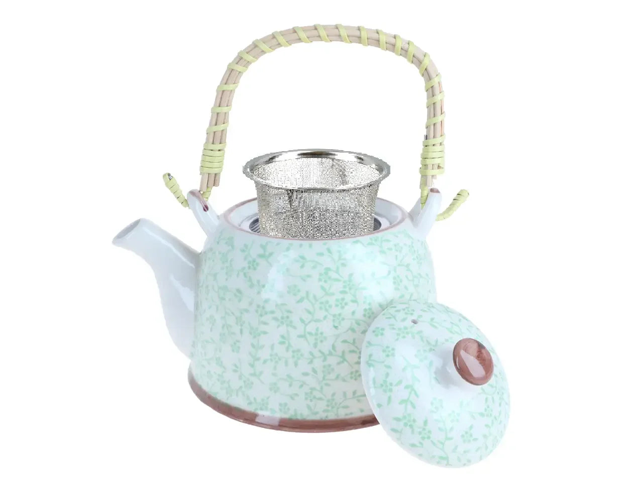 czajniczek z ceramiki z zaparzaczem