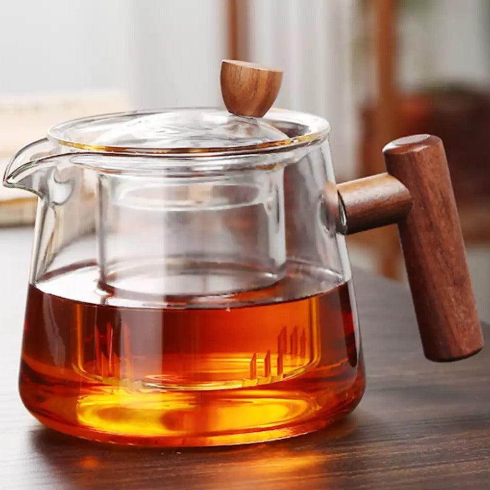 Czajnik szklany z szklanym sitkiem (889-0414) - Sir Adalbert's Tea