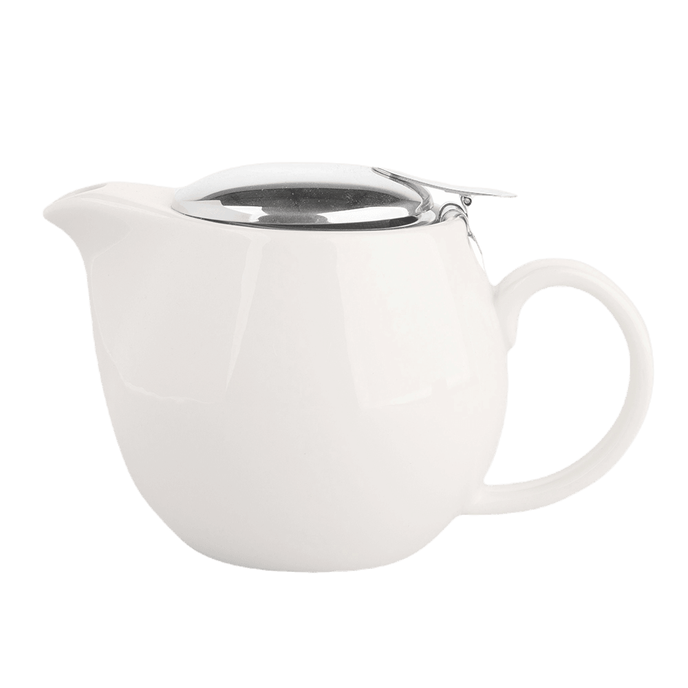 Czajnik Z Zaparzaczem 450 ml Porcelana Kremowa W Opasce - Sir Adalbert's Tea