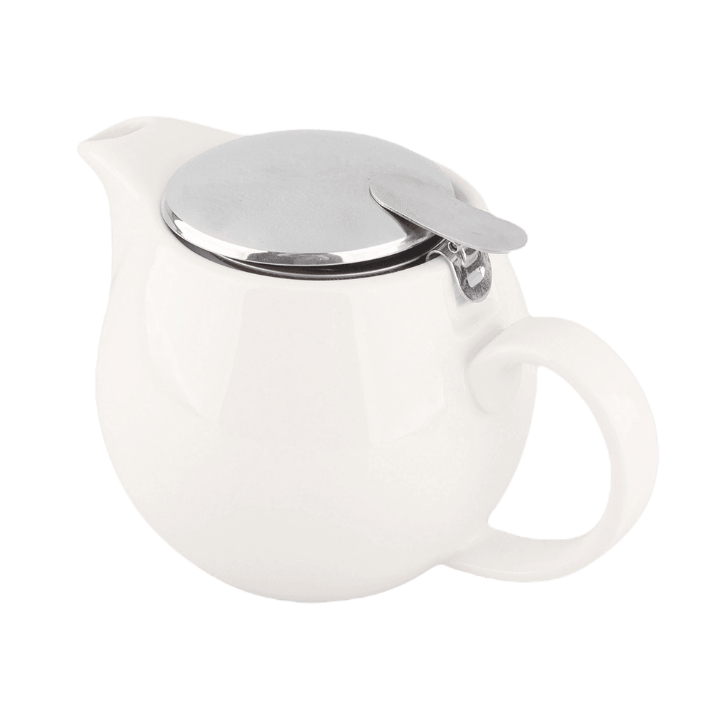 Czajnik Z Zaparzaczem 450 ml Porcelana Kremowa W Opasce - Sir Adalbert's Tea