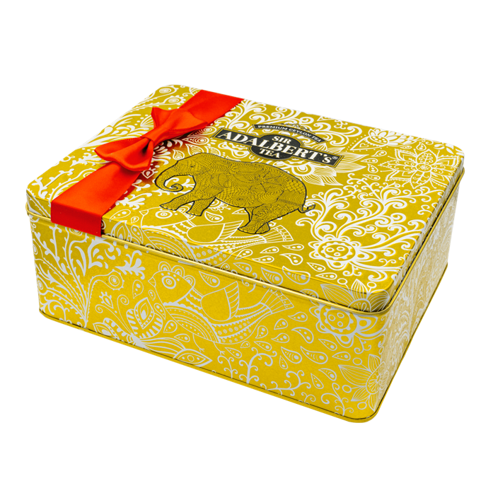 Scatola regalo classica in oro - bustine da 160 g