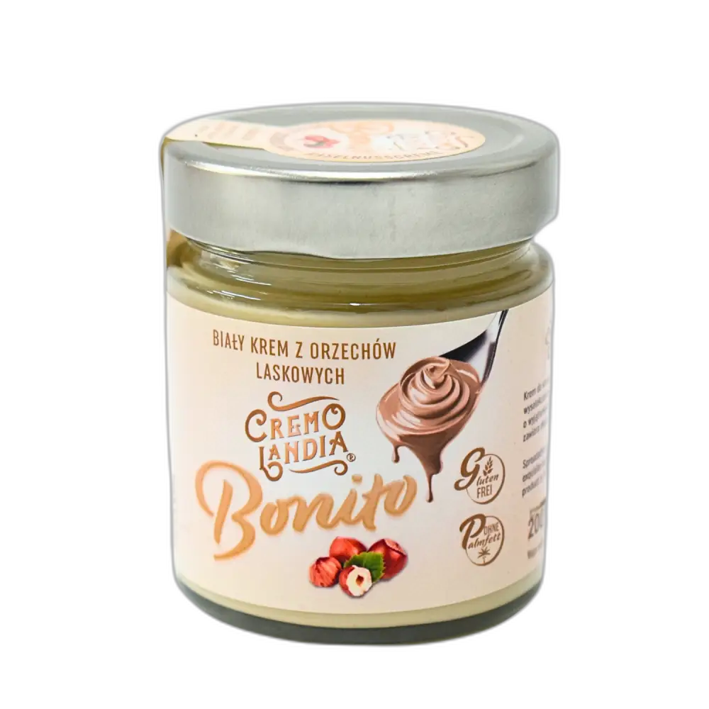 CREMOLANDIA Biały Krem Orzechowy Bonito 200g