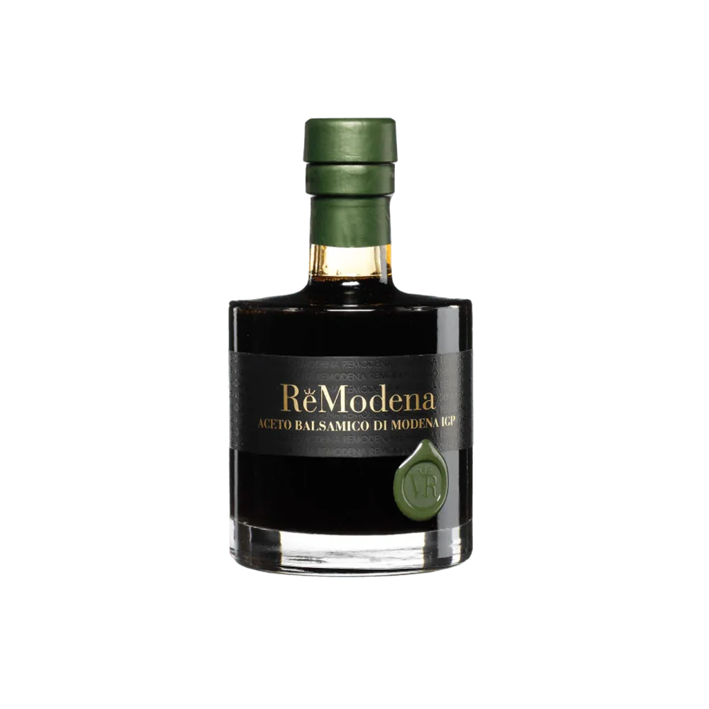 Butelka octu balsamicznego ReModena Aceto Balsamico di Modena IGP 250 ml z zieloną nakrętką