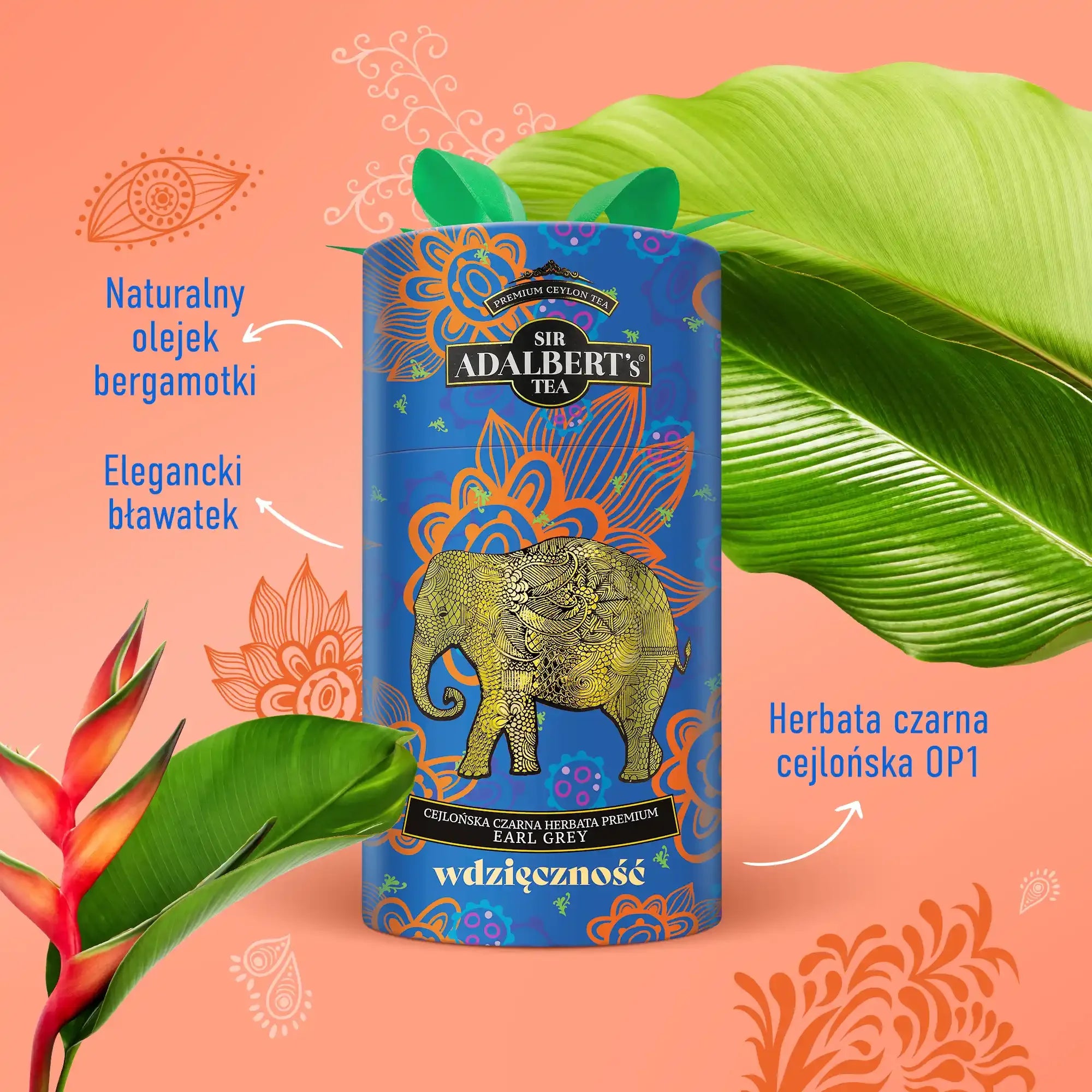 Adalbert's Tea Earl Grey WDZIĘCZNOŚĆ - liściasta 80g - Sir Adalbert's Tea