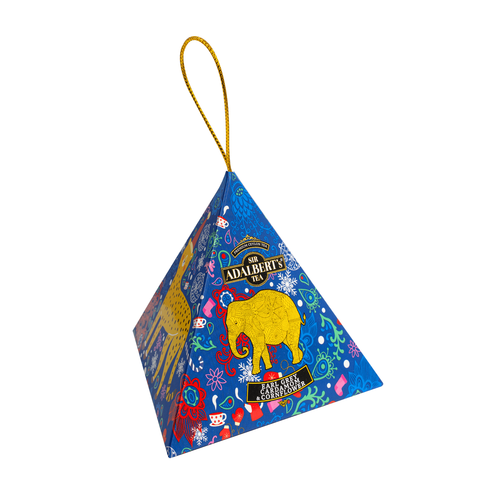 Bombka Choinkowa Trójkątna Niebieska - liściasta 25g - Sir Adalbert's Tea