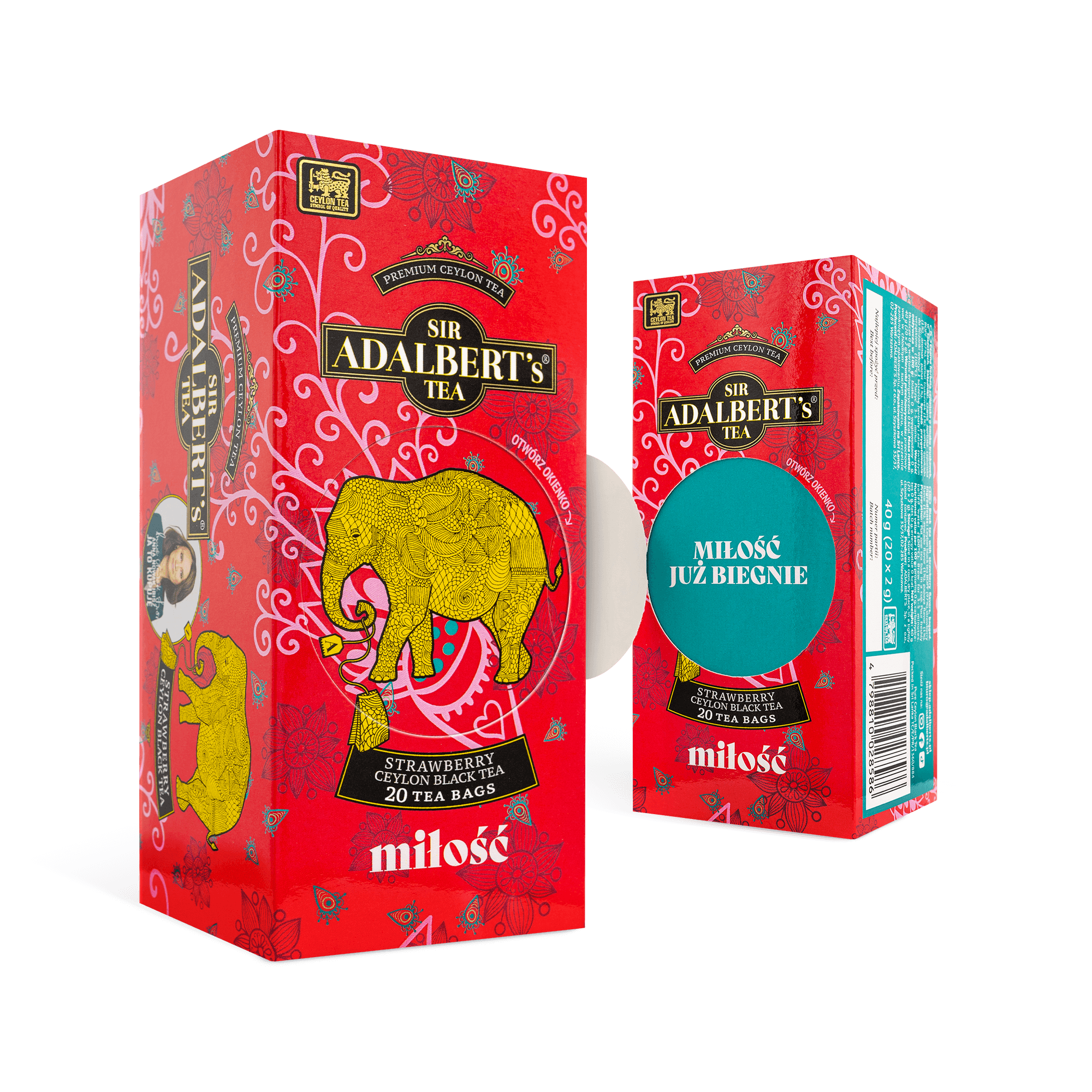 Adalbert's Tea Strawberry MIŁOŚĆ - saszetki 40g - Sir Adalbert's Tea