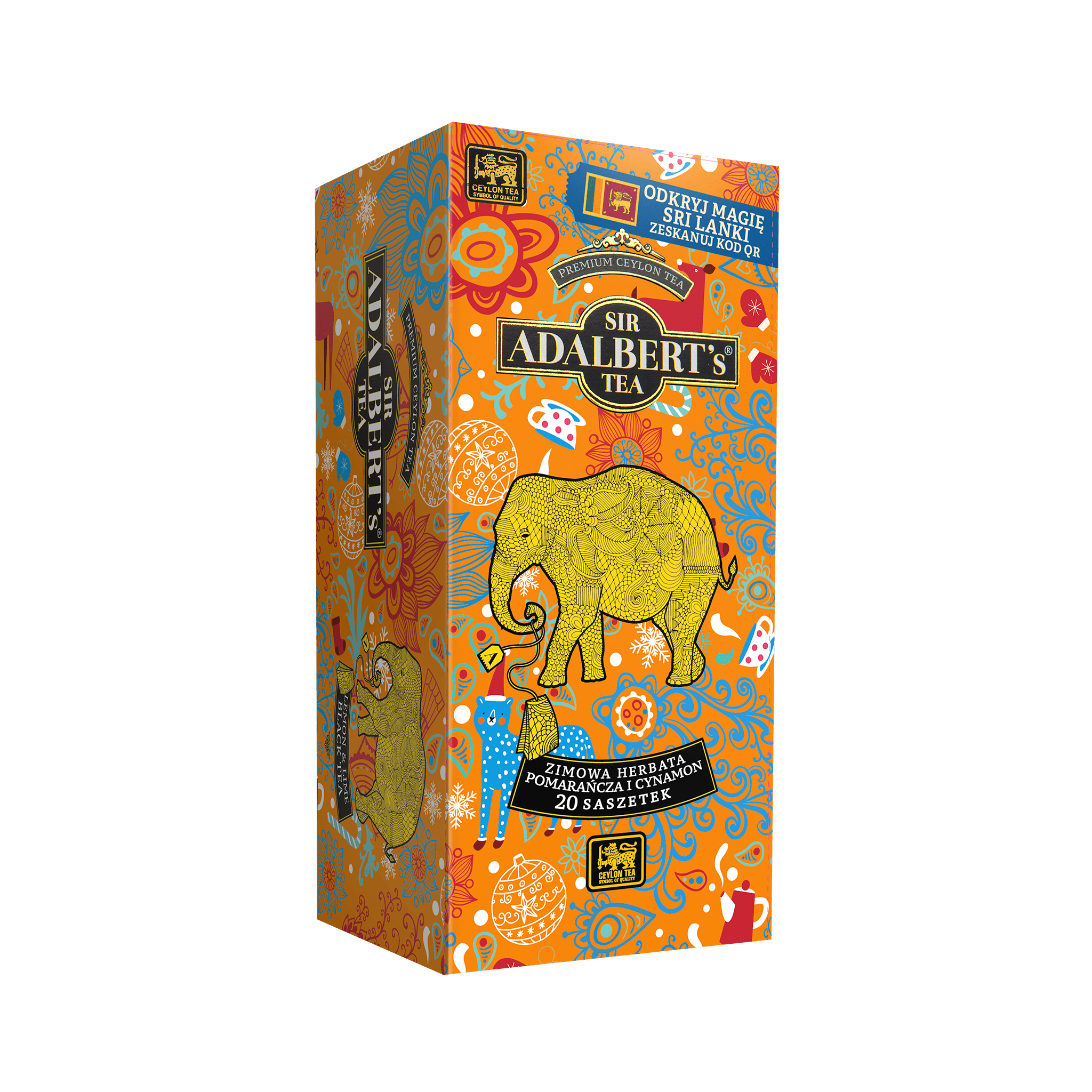 Adalbert's Tea POMARAŃCZA I CYNAMON - saszetki 40g - Sir Adalbert's Tea