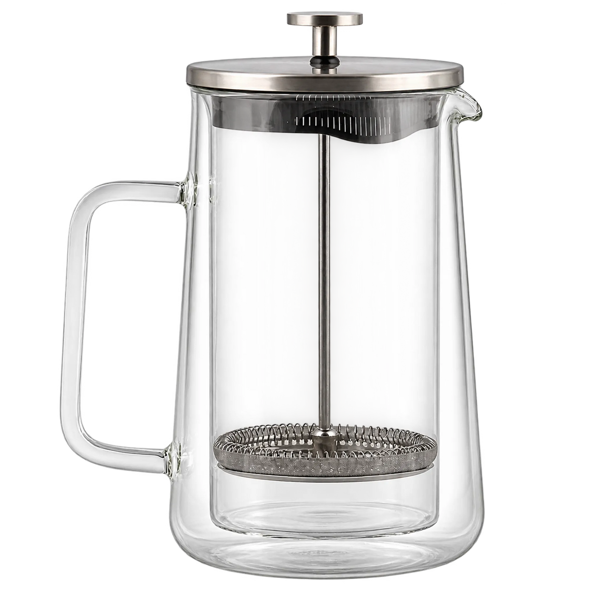 Szklany zaparzacz ze srebrną pokrywą Vialli Design Diva, 1000 ml - zdjęcie 2