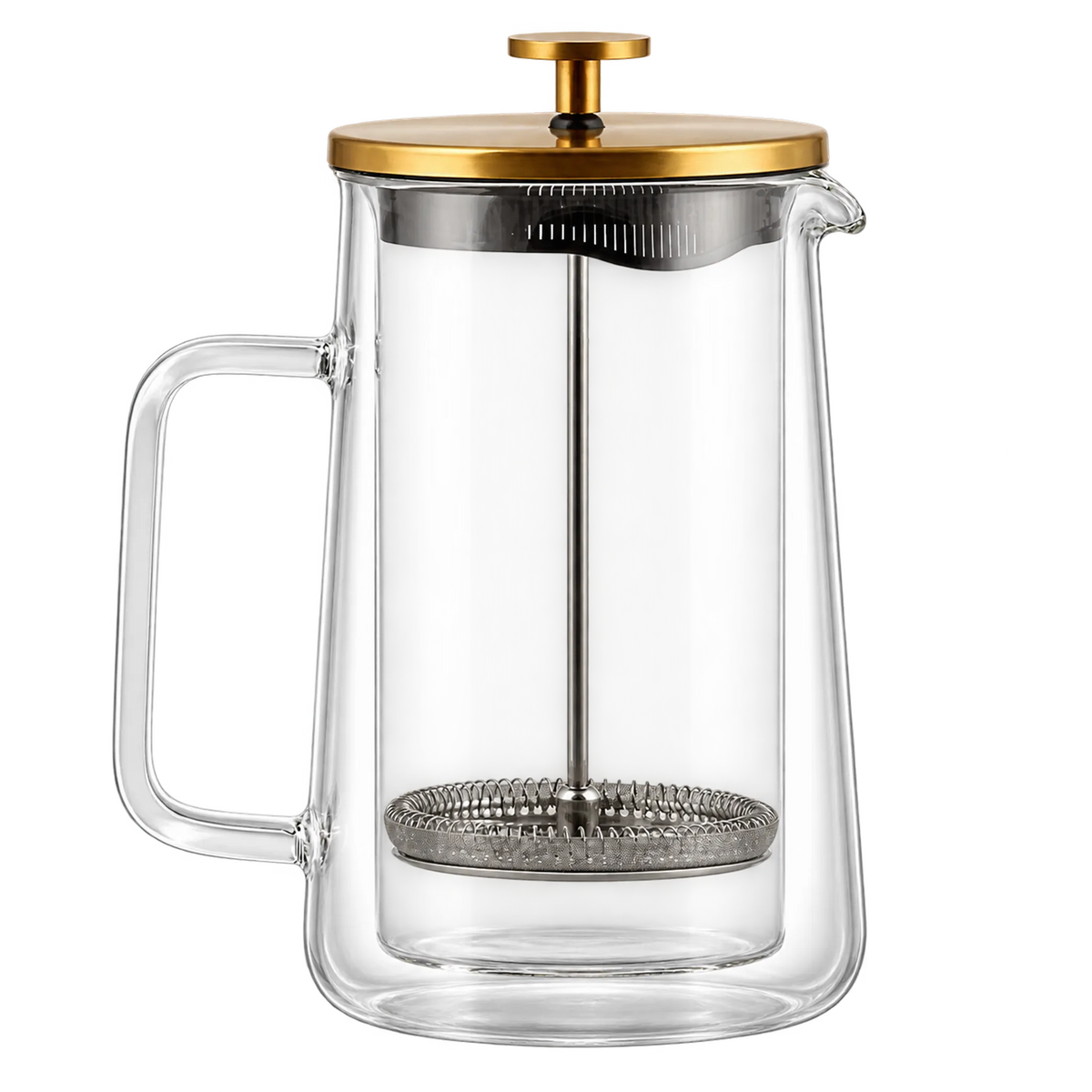 Szklany zaparzacz ze złotą pokrywą Vialli Design Diva, 1000 ml - zdjęcie 2