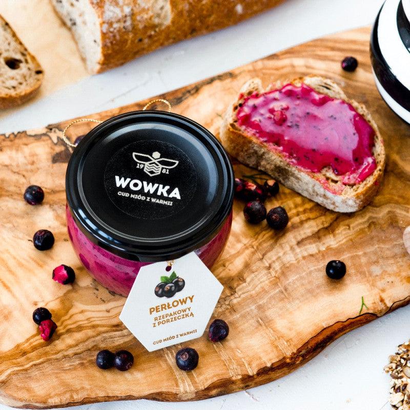 WOWKA Miód z Czarną Porzeczką Perłowy 260g - Sir Adalbert's Tea