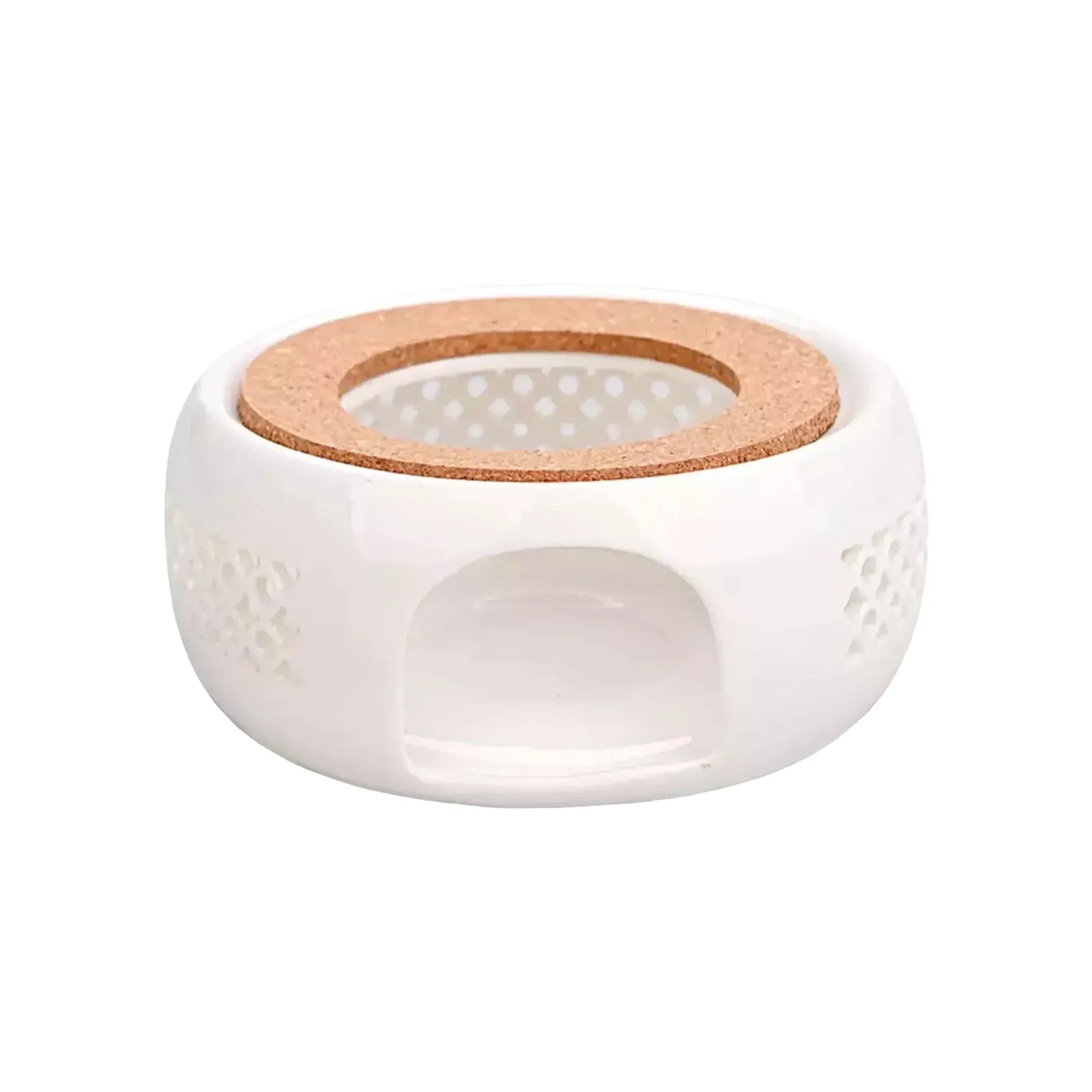 Podgrzewacz ceramiczny z drewnianym akcentem (14cm)