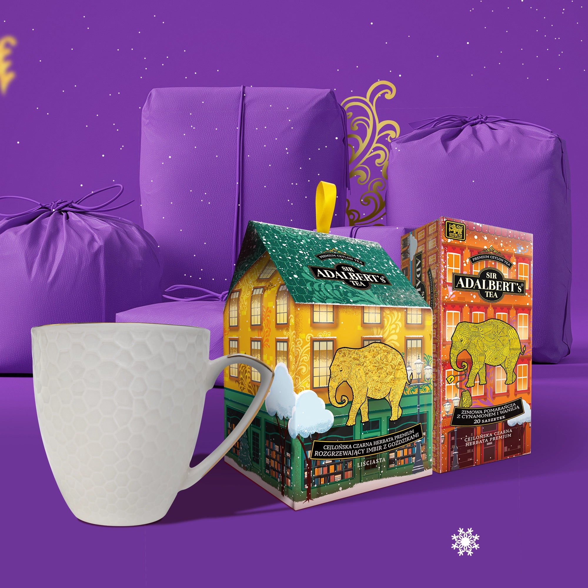 Winterklassiker – Adalbert's Town Tee-Geschenkset und Tasse