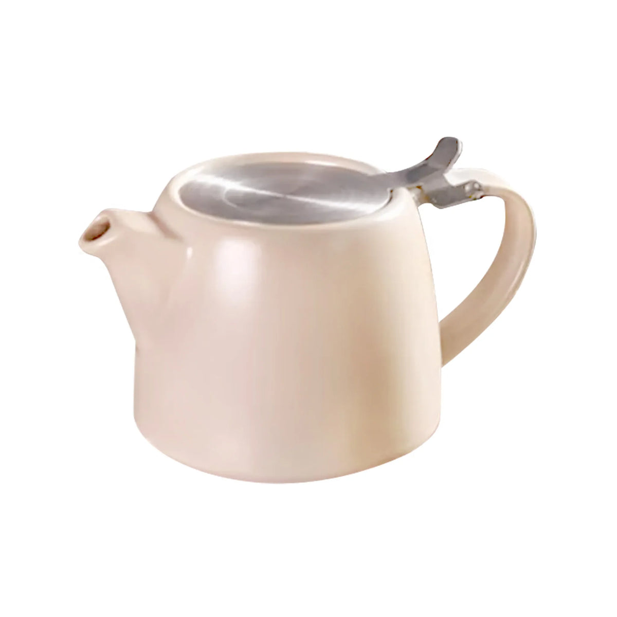 Nowoczesny dzbanek ceramiczny z zaparzaczem beżowy (500 ml)