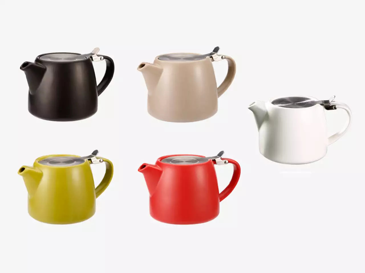 Modern ceramic jug with infuser, white (500 ml)