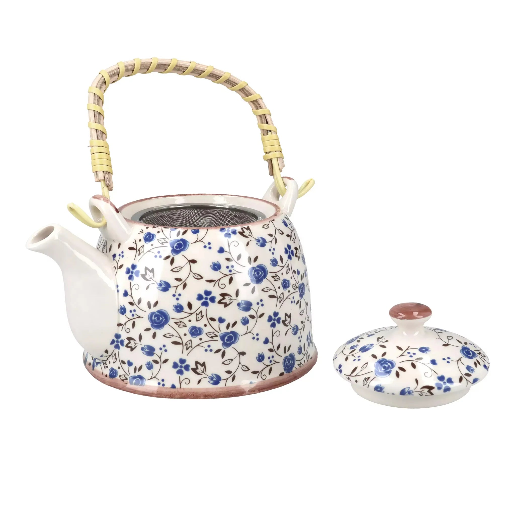 Czajnik ceramiczny z zaparzaczem „Błękitna Polana”