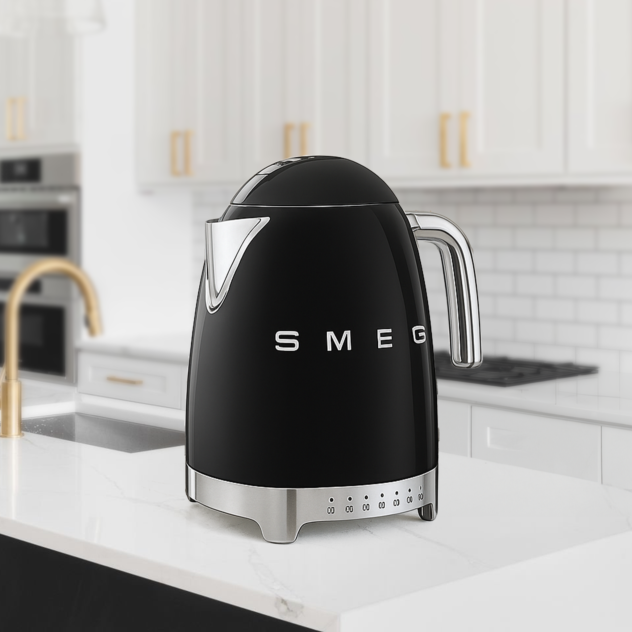SMEG Kettle with Temperature Control Black KLF04BLEU