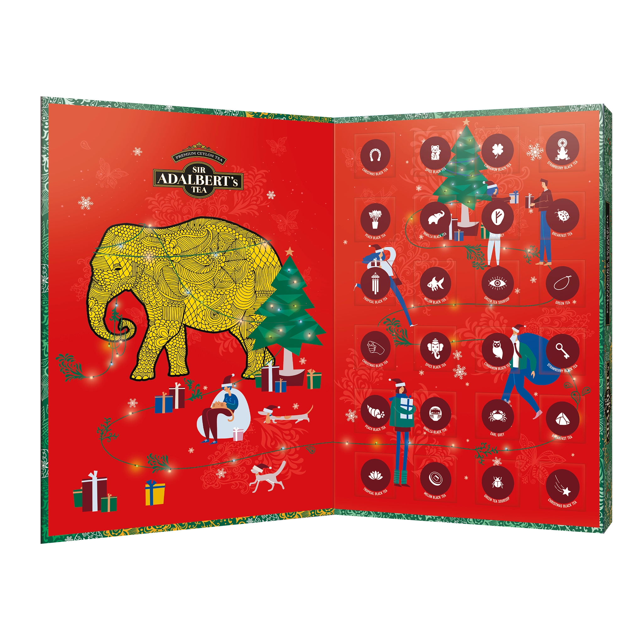 Adalbert's Tea HAPPINESS CALENDAR (GREEN)