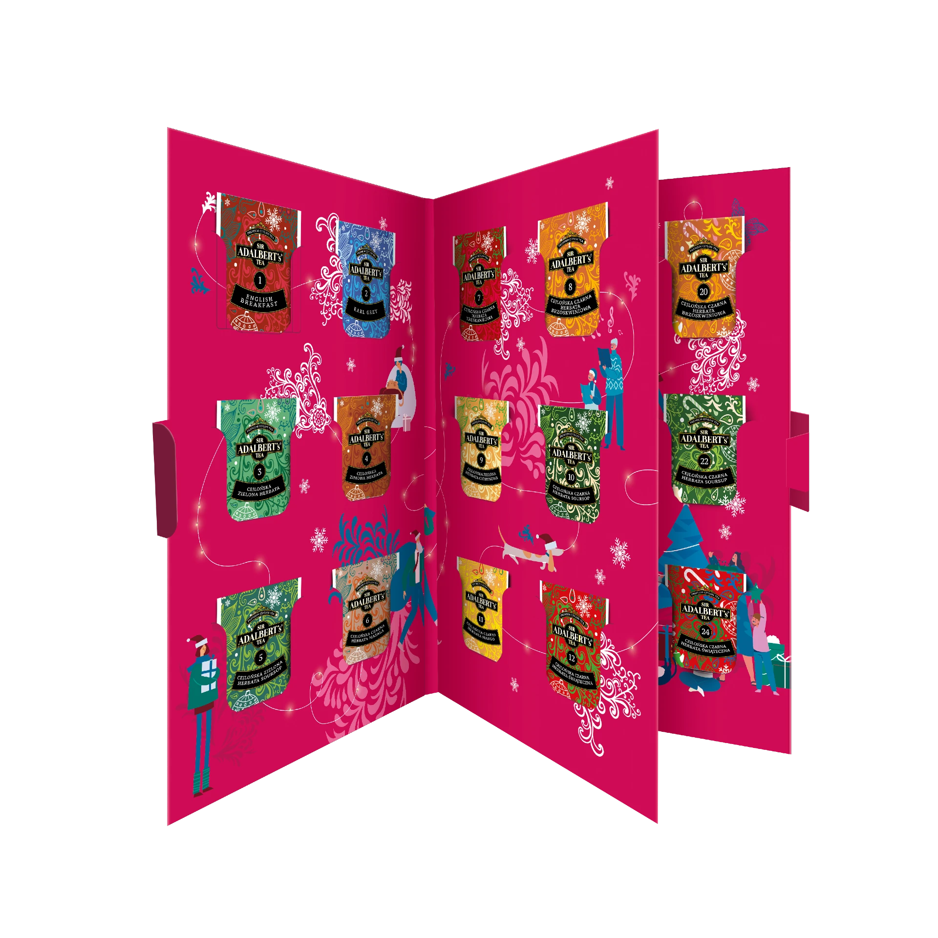Adalberts Tee-Adventskalender – Winterfreuden (Rosa)