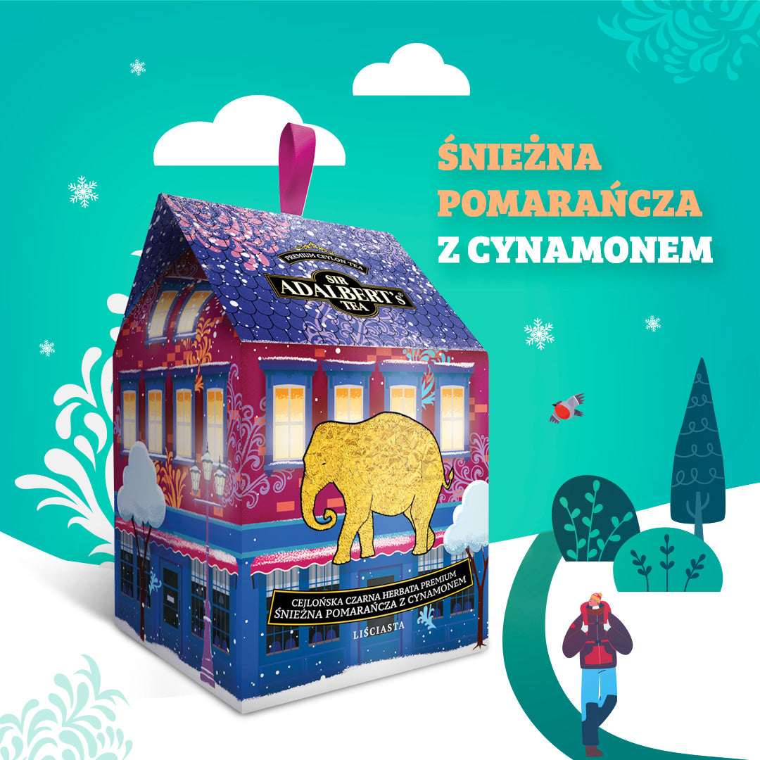 Adalbert's Tea ŚNIEŻNA POMARAŃCZA Z CYNAMONEM (edycja limitowana) - 80 g w kartoniku