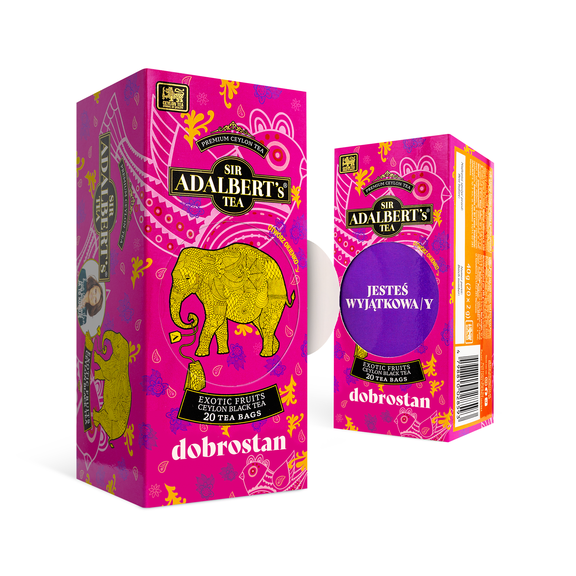 Adalberts Tee Exotische Früchte DOBOSTAN – 40 g im Beutel