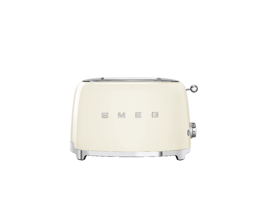 Toster SMEG TSF01 kremowy na 2 kromki w stylu retro lat 50.