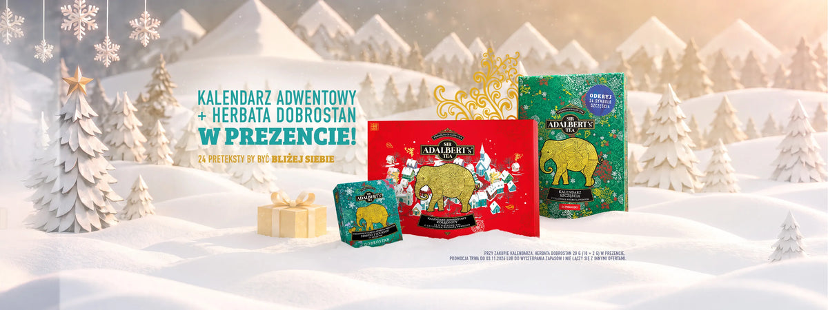 Kalendarz adwentowy Adalbert's Tea i herbata Zimowy Dobrostan w prezencie