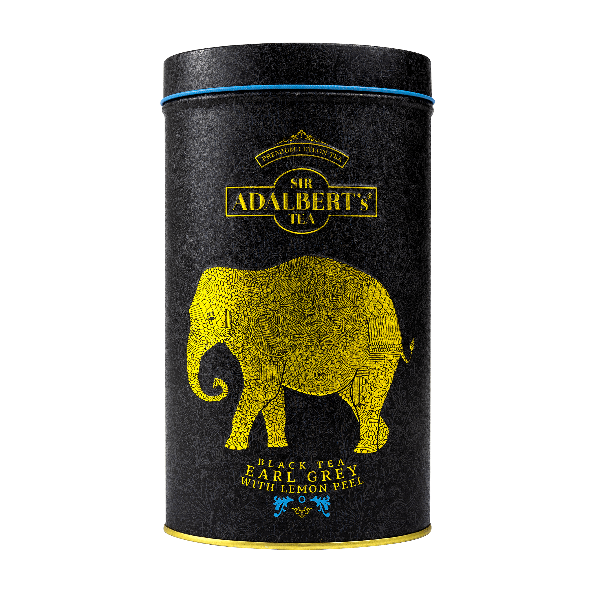 Adalbert's Tea BLACK TEA EARL GREY WITH LEMON PEEL - liściasta 100g w puszce - Sir Adalbert's Tea
