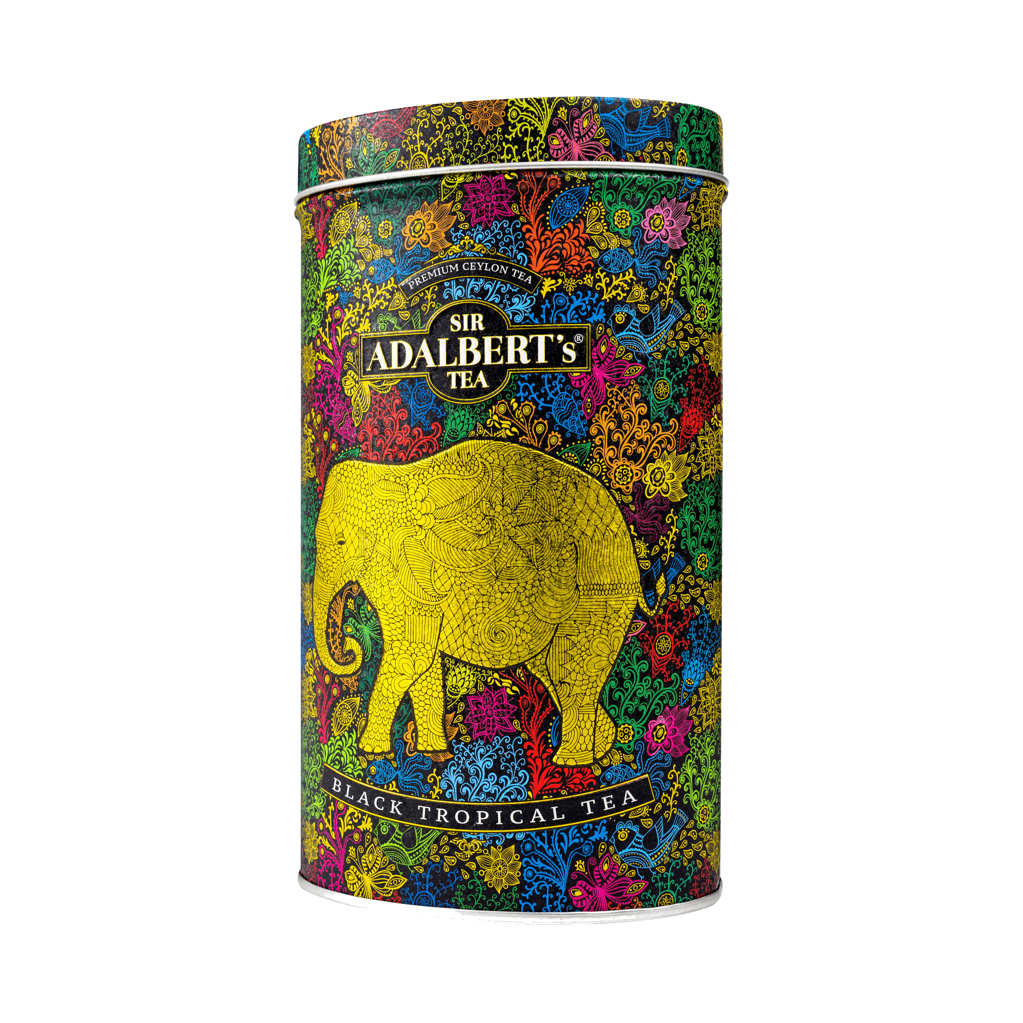 Adalbert's Tea BLACK TROPICAL TEA - liściasta 110g w puszce - Sir Adalbert's Tea