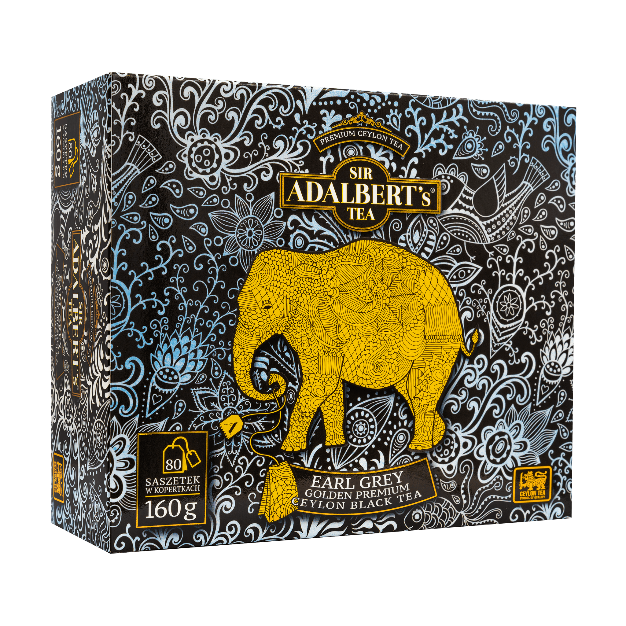 Adalbert's Tea EARL GREY GOLDEN PREMIUM TEA - 160g saszetki - Sir Adalbert's Tea