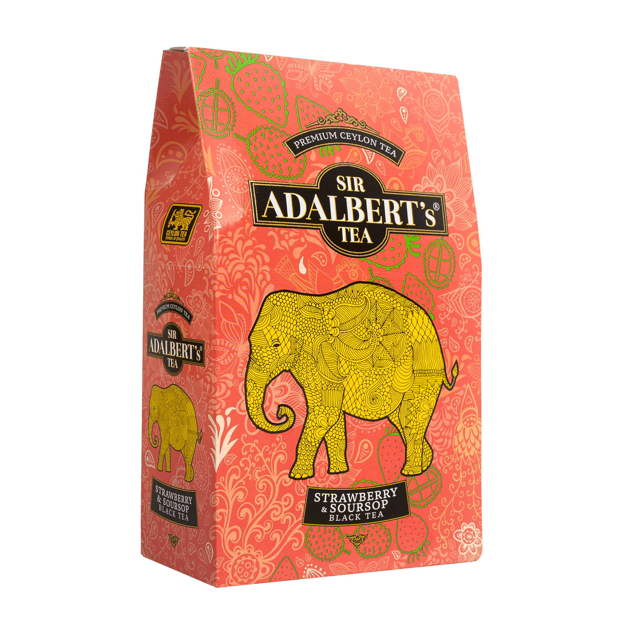Adalbert's Tea STRAWBERRY & SOURSOP liściasta - 80g pouch - Sir Adalbert's Tea