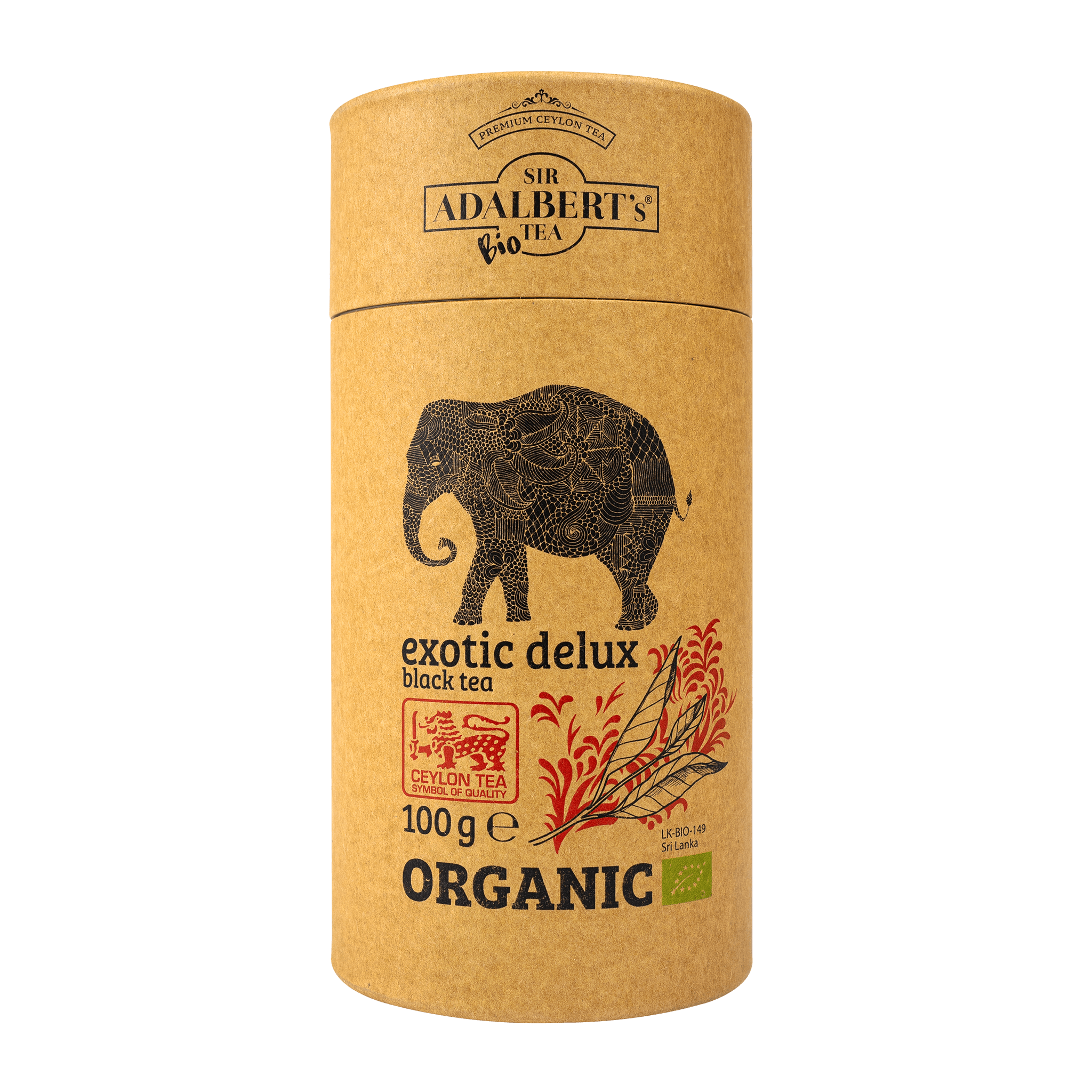 Adalbert's Tea EXOTIC BLACK TEA ORGANIC - liściasta 100g w puszce - Sir Adalbert's Tea